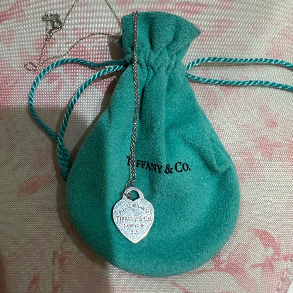 Authentic Tiffany And Co heart necklace. 925 silver